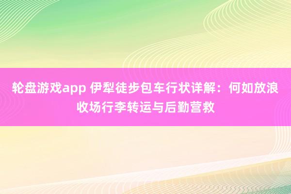 轮盘游戏app 伊犁徒步包车行状详解：何如放浪收场行李转运与后勤营救
